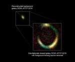Trick of Nature Allows Hubble and Keck to Find Tiny Galaxy
