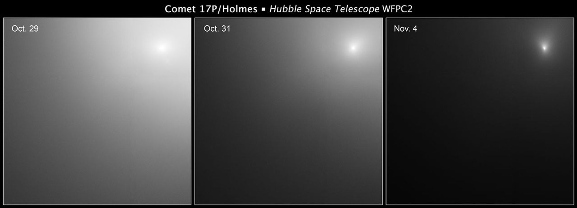 Comet 17P/Holmes Hubble Image Series