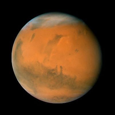 Image: Mars on Dec. 7, 2007; longitude ~140 degrees