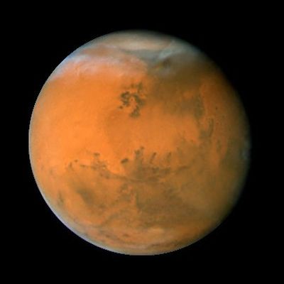 Image: Mars on Dec. 1, 2007; longitude ~50 degrees
