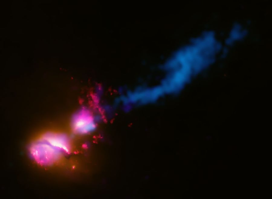 3C 321: Galaxy Fires at Neighboring Galaxy