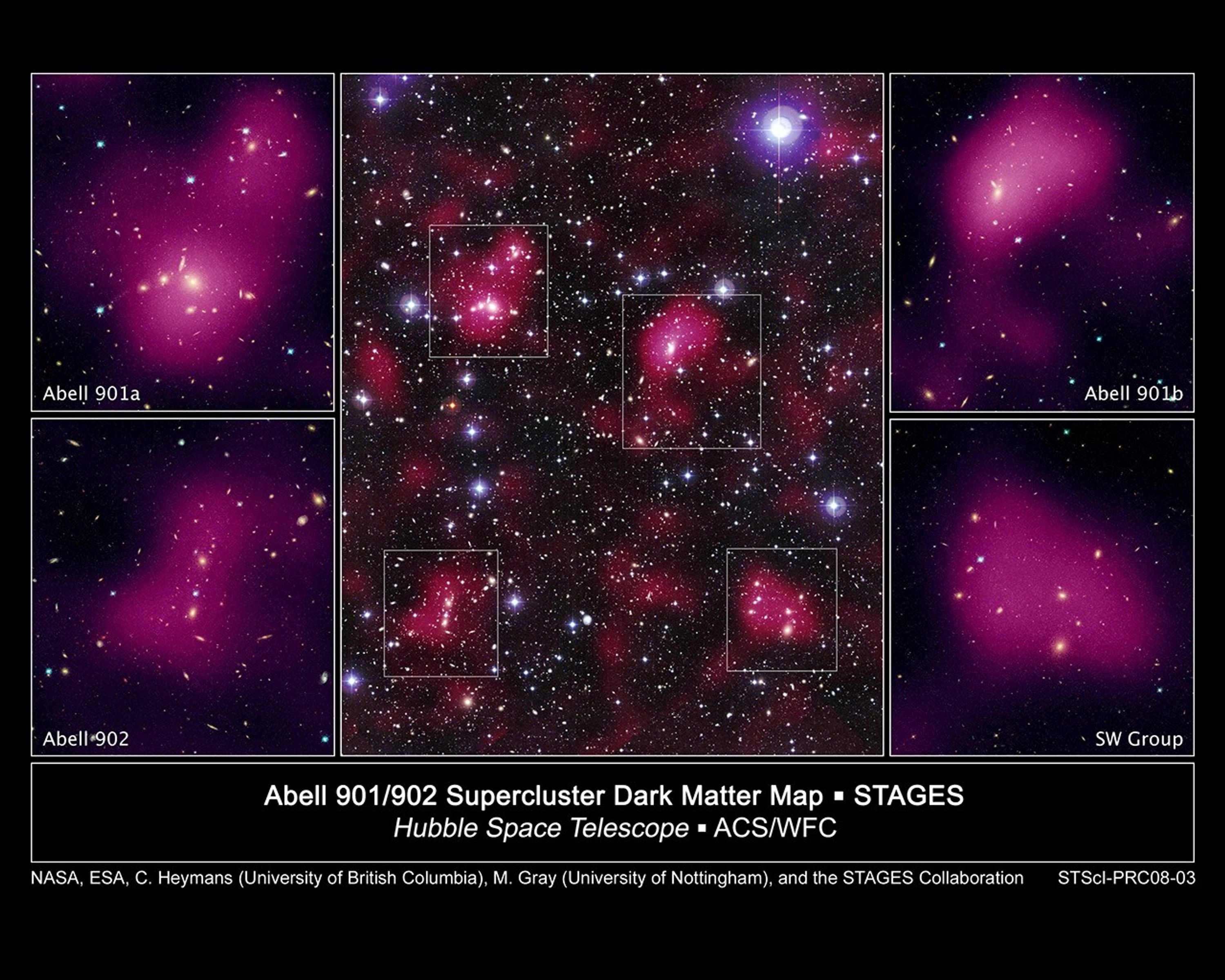 Hubble Maps Dark Matter Web in a Large Galaxy Cluster