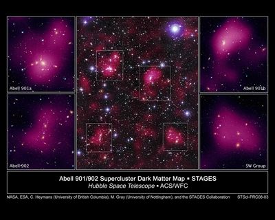 Hubble Maps Dark Matter Web in a Large Galaxy Cluster