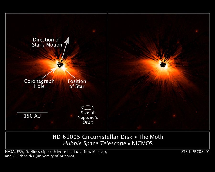 Hubble Catches a Dusty Moth