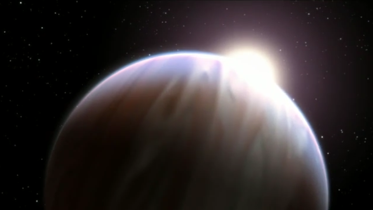 Extrasolar Planet HD 189733b Zoom-In (Annotated)