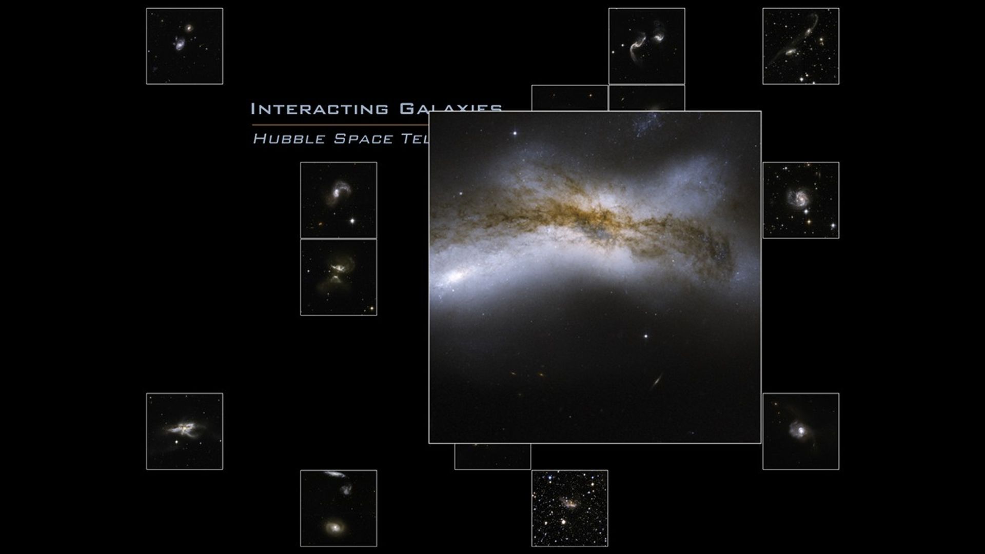 Poster of 59 Colliding Galaxies (Animation)