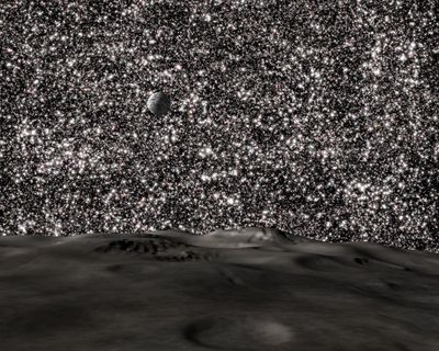 Artist’s View from a Planet in a Compact Galaxy
