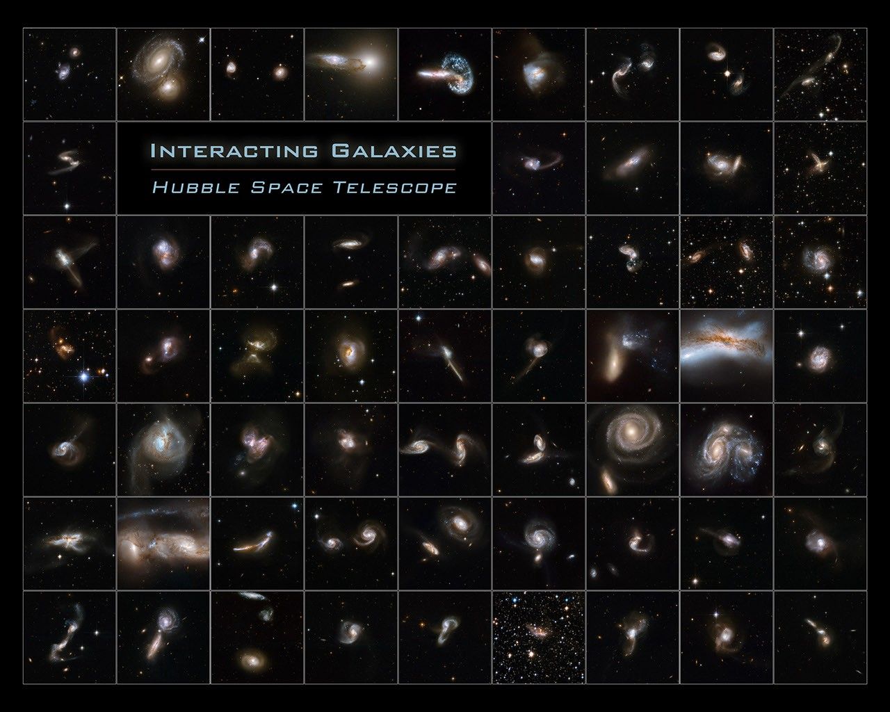 Hubble Interacting Galaxies Poster