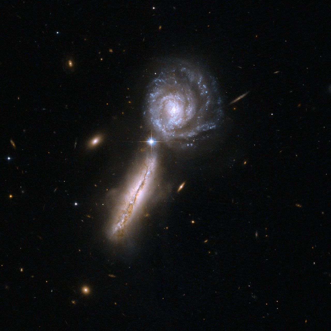 Hubble Interacting Galaxy UGC 9618