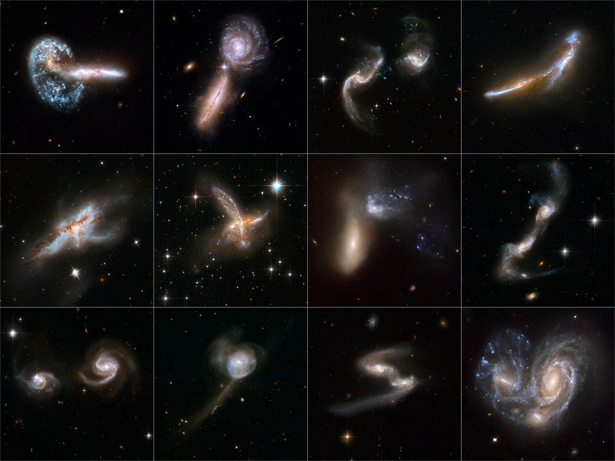 galaxias en interaccion colision Hubble NASA