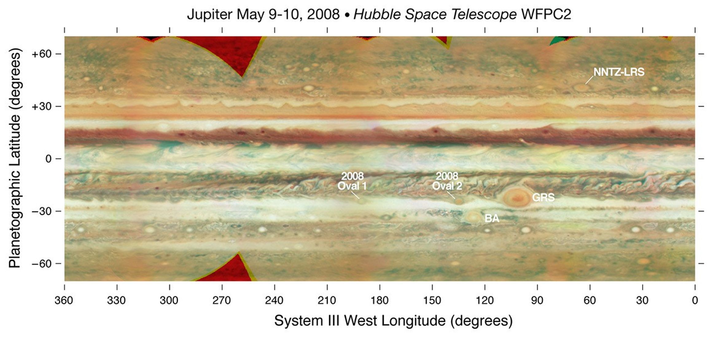Jupiter Map – Annotated