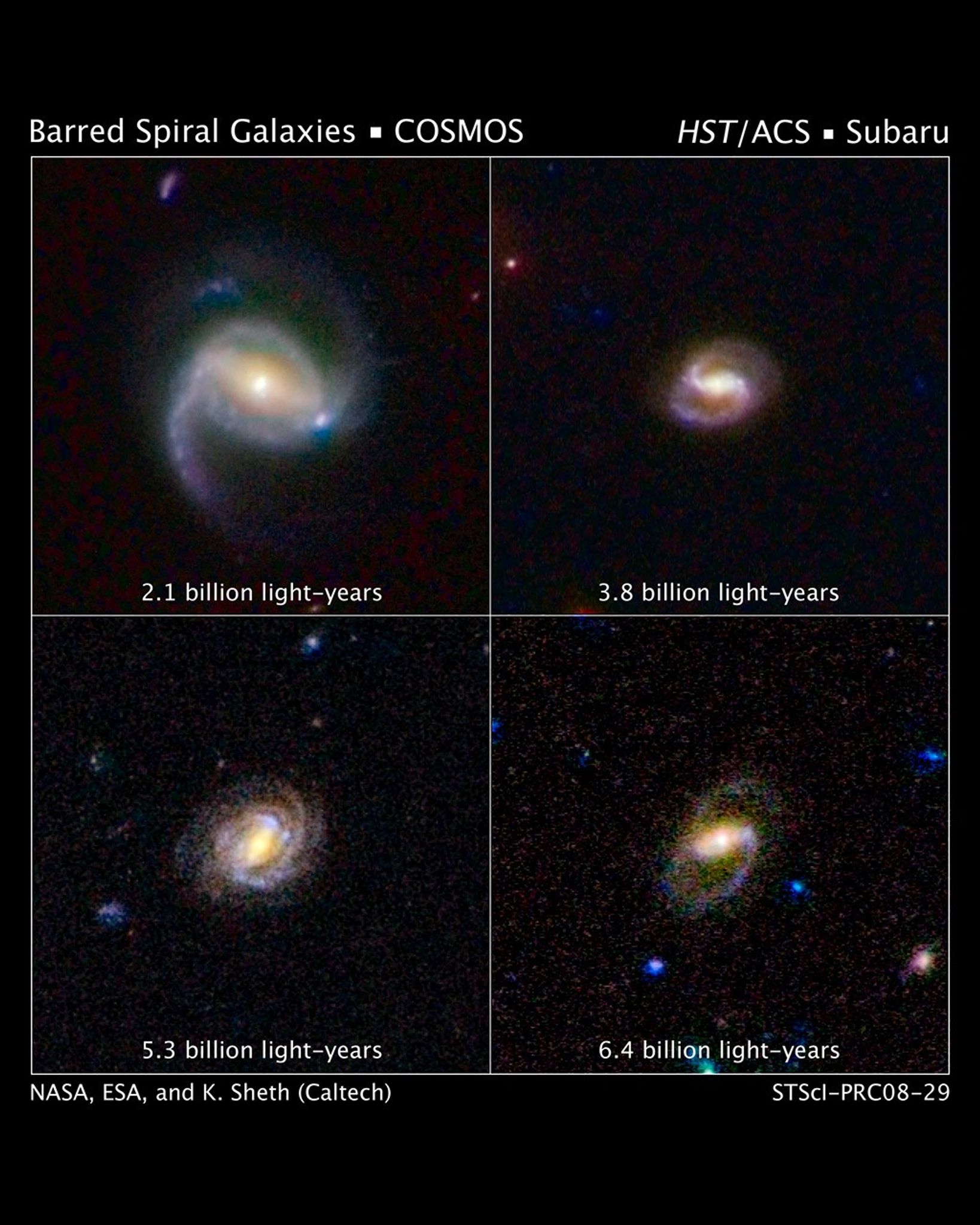 Ruby Galaxy Barred Spiral Galaxies Are Latecomers to the Universe - NASA Science