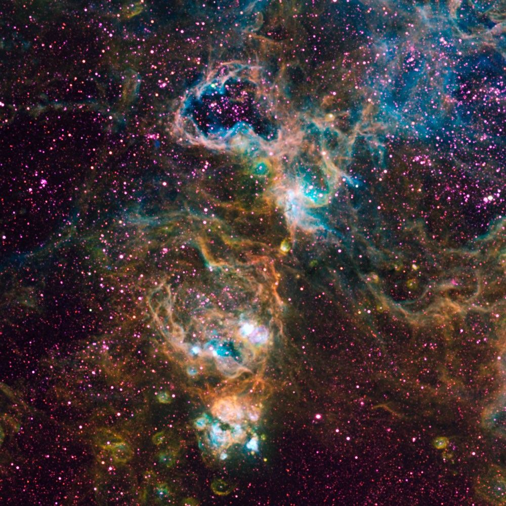 MCELS Annotated Image of a Portion of the Large Magellanic Cloud