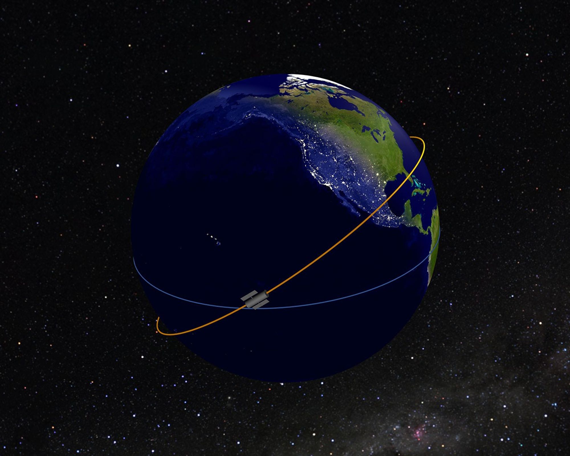 Hubble's Location at 100,000th Orbit Milestone (Artist's Illustration)