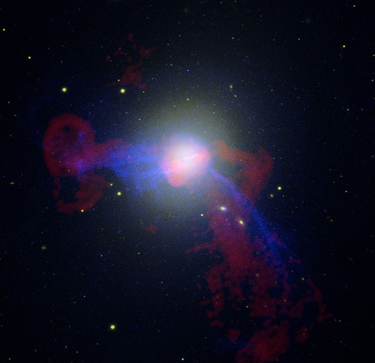 Radio/X-ray/Optical Image of M87