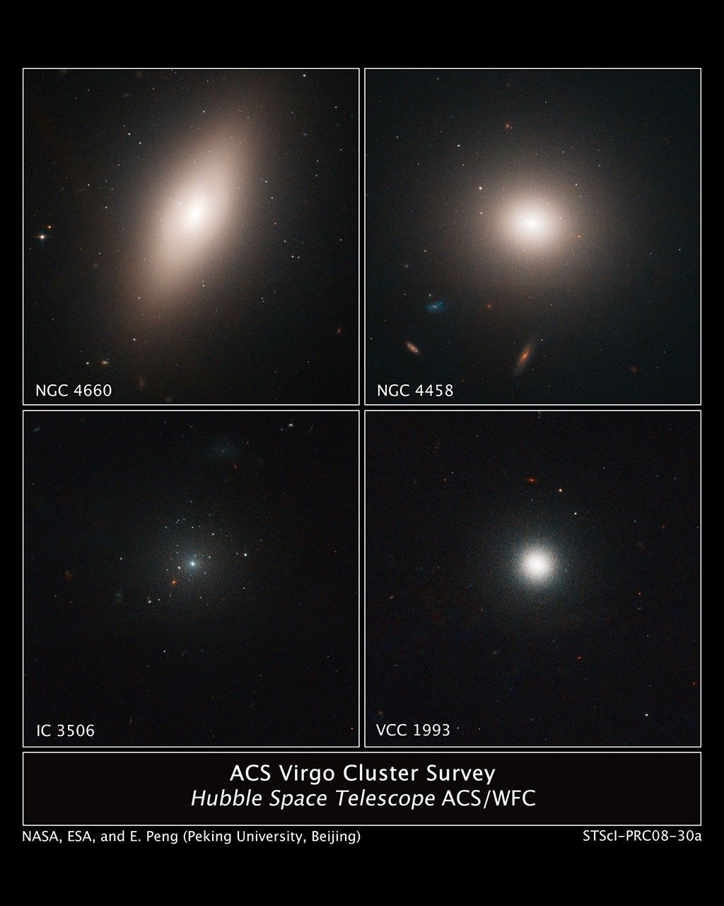 Hubble ACS Images of Virgo Cluster Galaxies: NGC 4660, NGC 4458, IC 3506, and VCC 1993