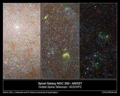 Hubble Resolves Swarms of Stars in Nearby Galaxy