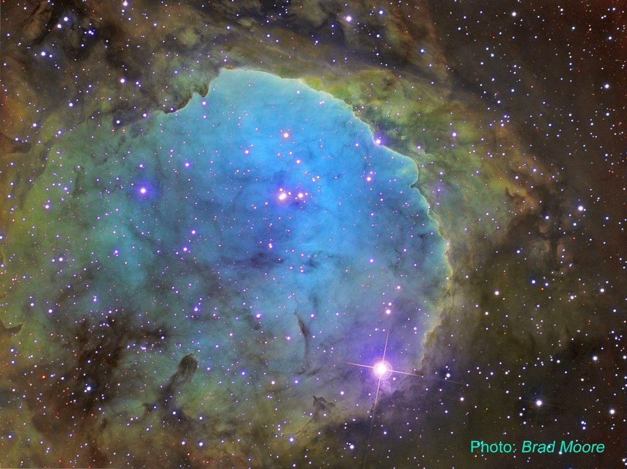 Ground-Based Image of NGC 3324 in the Carina Nebula Complex