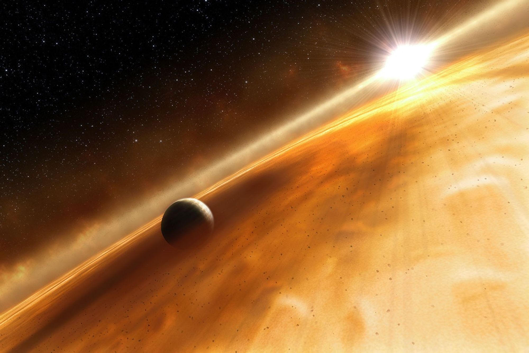 Artist's Concept of Exoplanet Orbiting Fomalhaut
