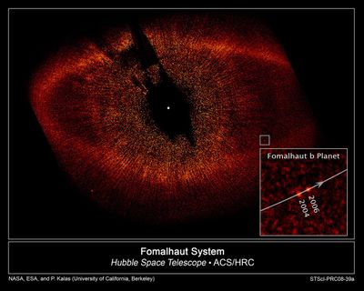 HST Image of Fomalhaut and Fomalhaut b