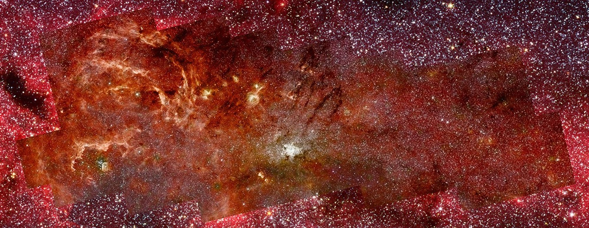 HST-Spitzer Composite of Galactic Center (Full-field)