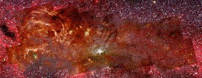 HST-Spitzer Composite of Galactic Center (Full-field)