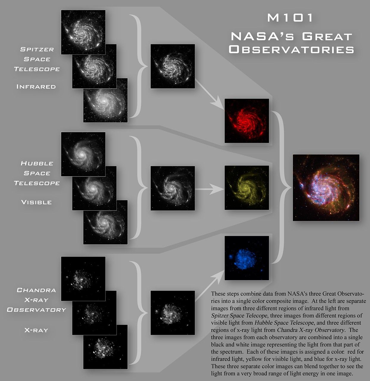 Construction of the Great Observatories M101 Image