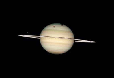 Quadruple Saturn Moon Transit Snapped By Hubble
