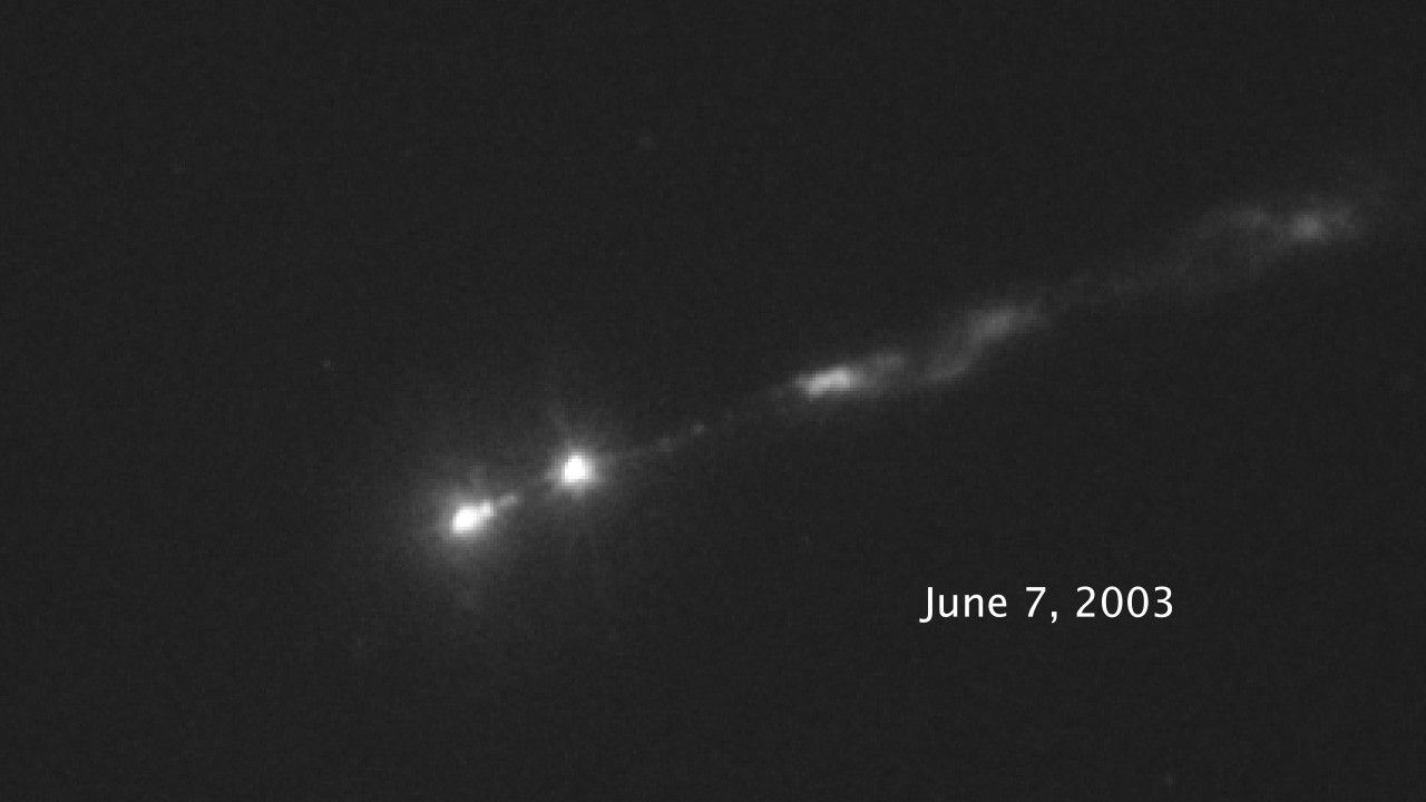 M87 Jet – Knot Flaring (Annotated)