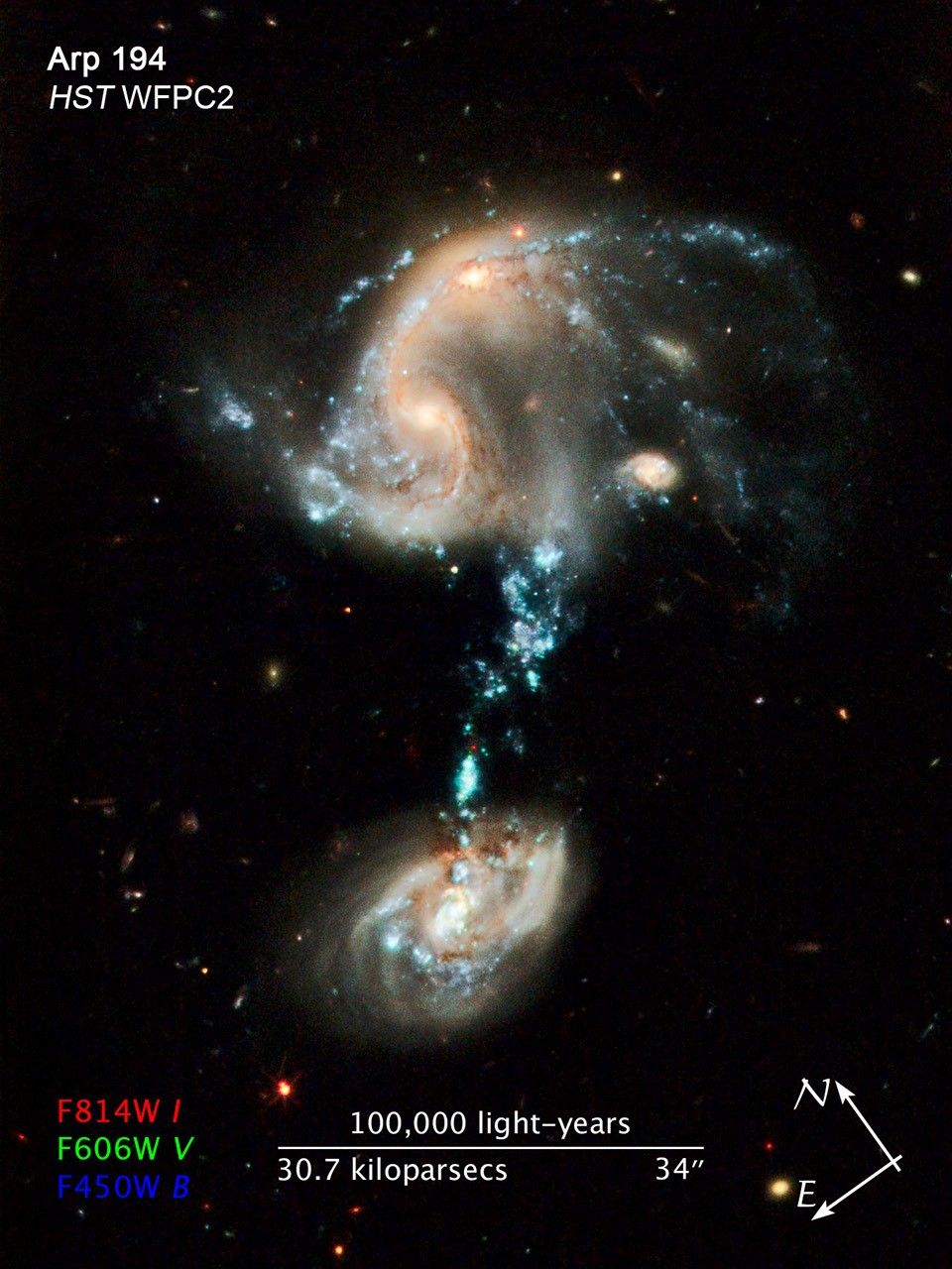 Compass and Scale Image of Arp 194