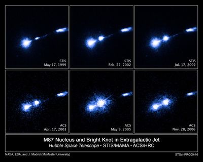 Hubble Witnesses Flare-Up in Extragalactic Jet