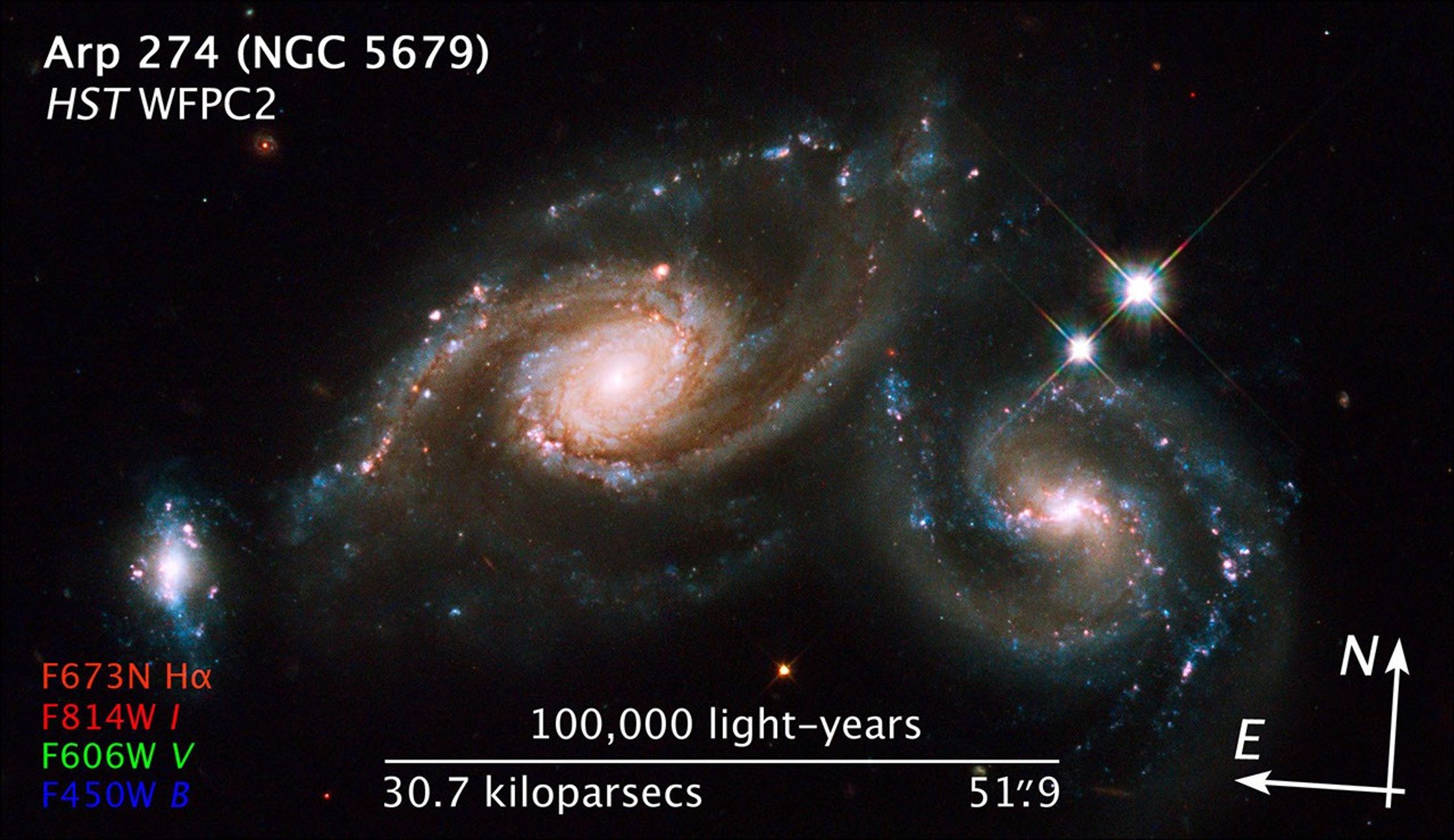 Compass and Scale Image of Arp 274