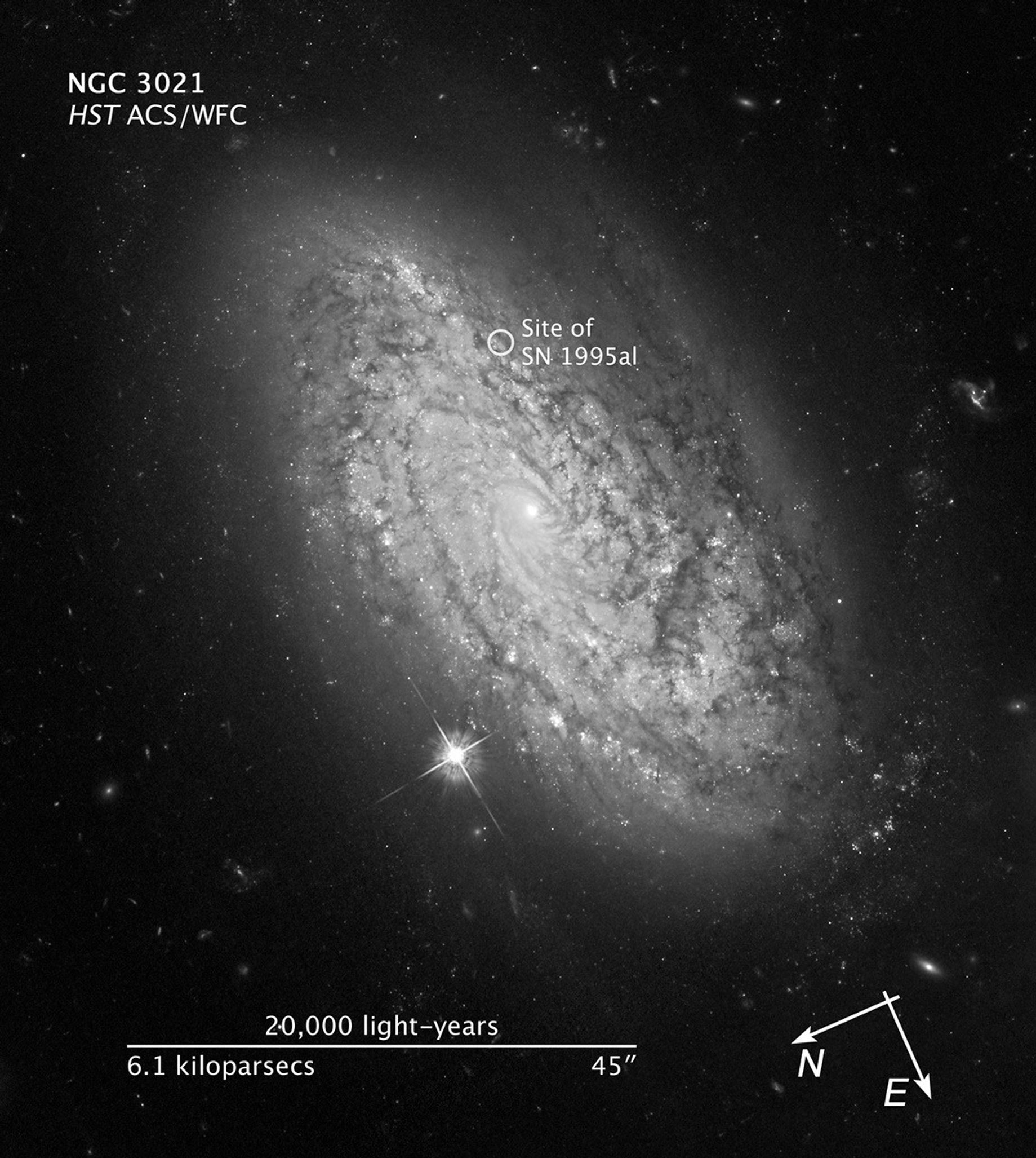 Compass and Scale File for NGC 3021