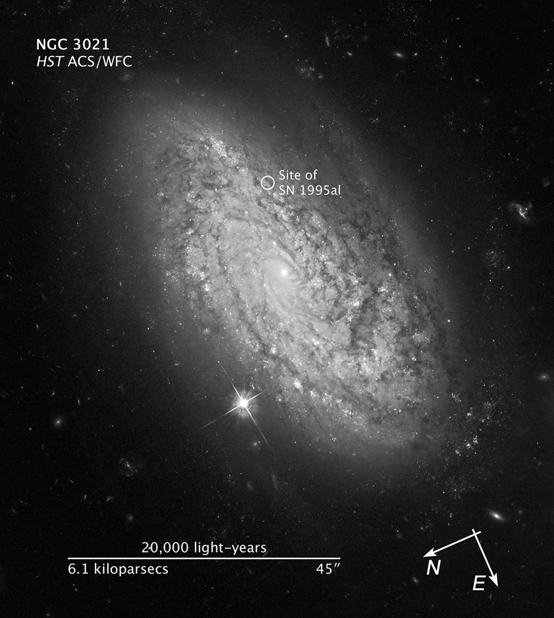 Compass and Scale File for NGC 3021
