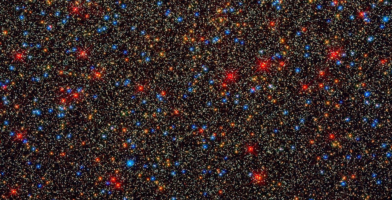 Colorful Stars Galore Inside Globular Star Cluster Omega Centauri