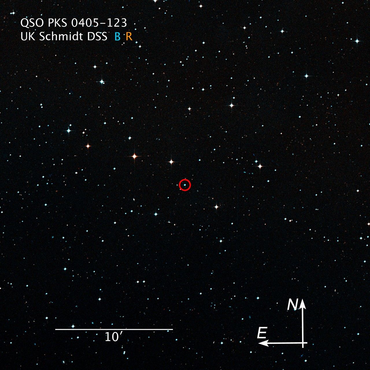 Compass and Scale Image of PKS 0405-123