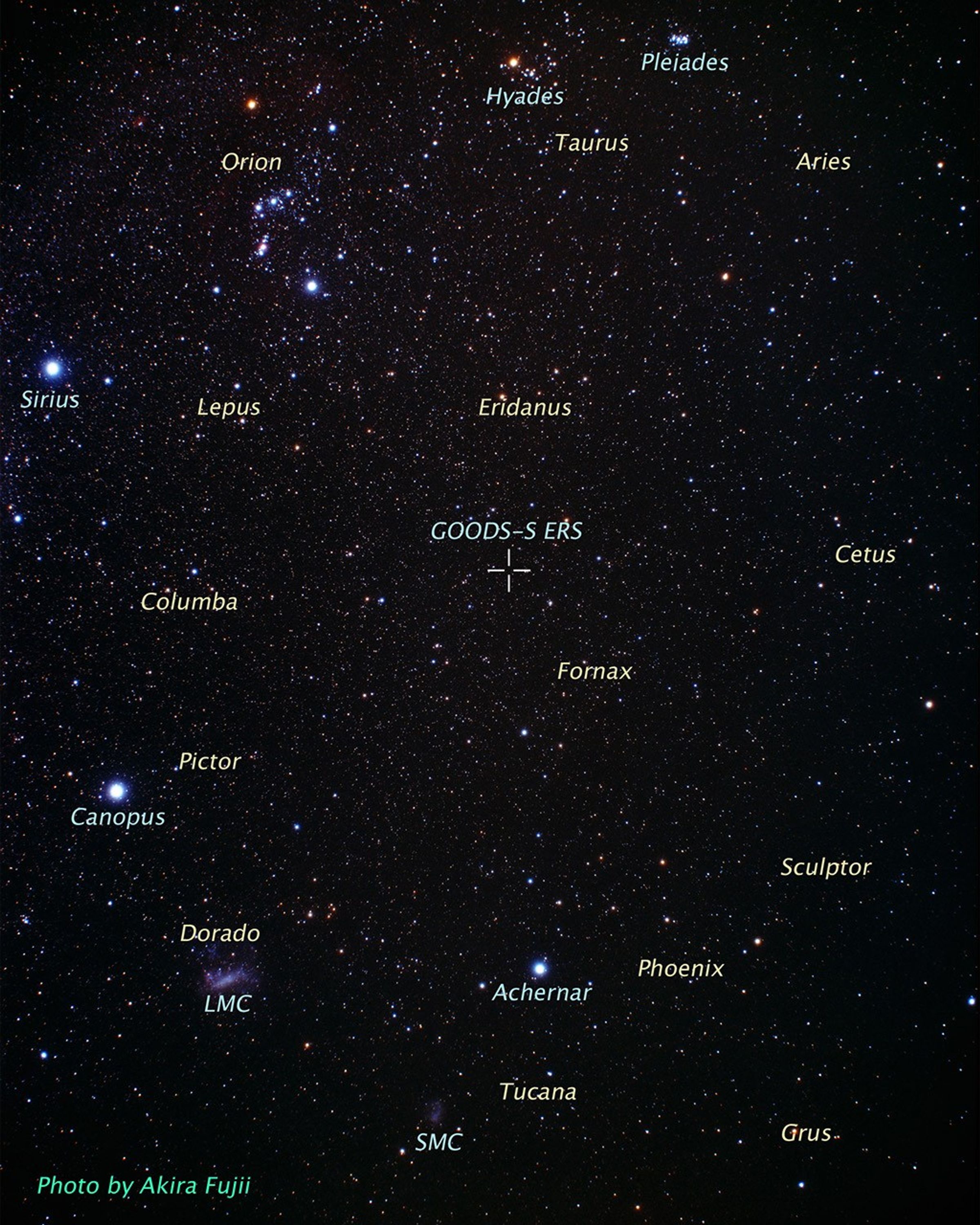 Location of GOODS-S/ERS in the Sky