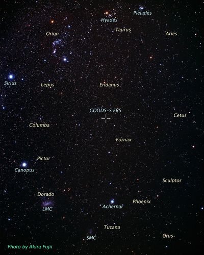 Location of GOODS-S/ERS in the Sky
