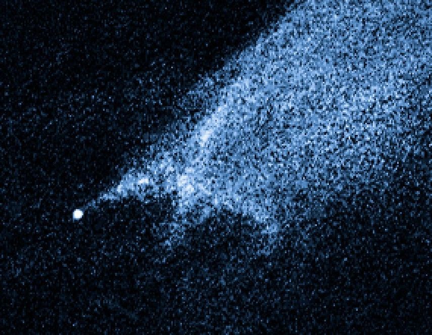 Close-up of Comet-like Asteroid P/2010 A2