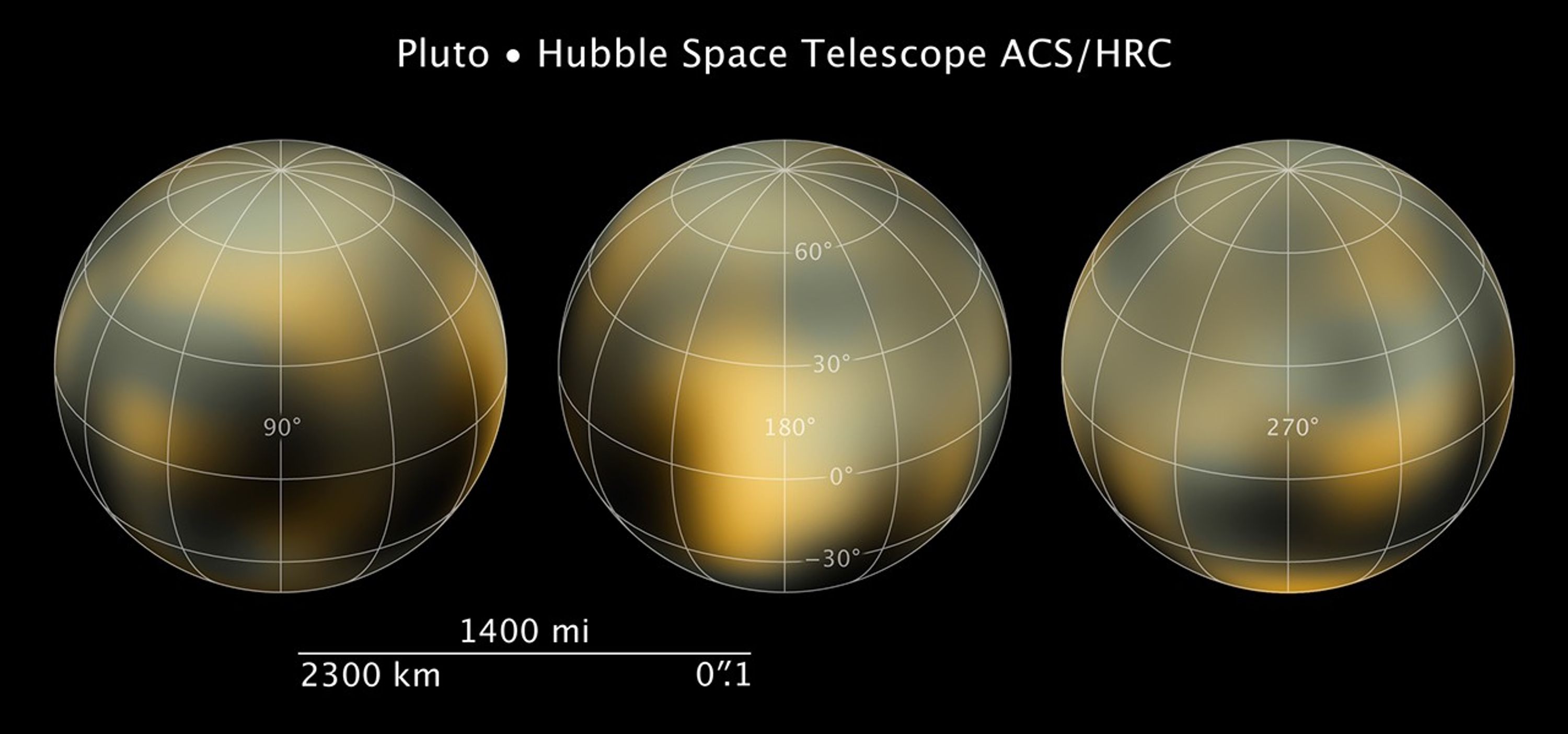Compass and Scale Image for Pluto
