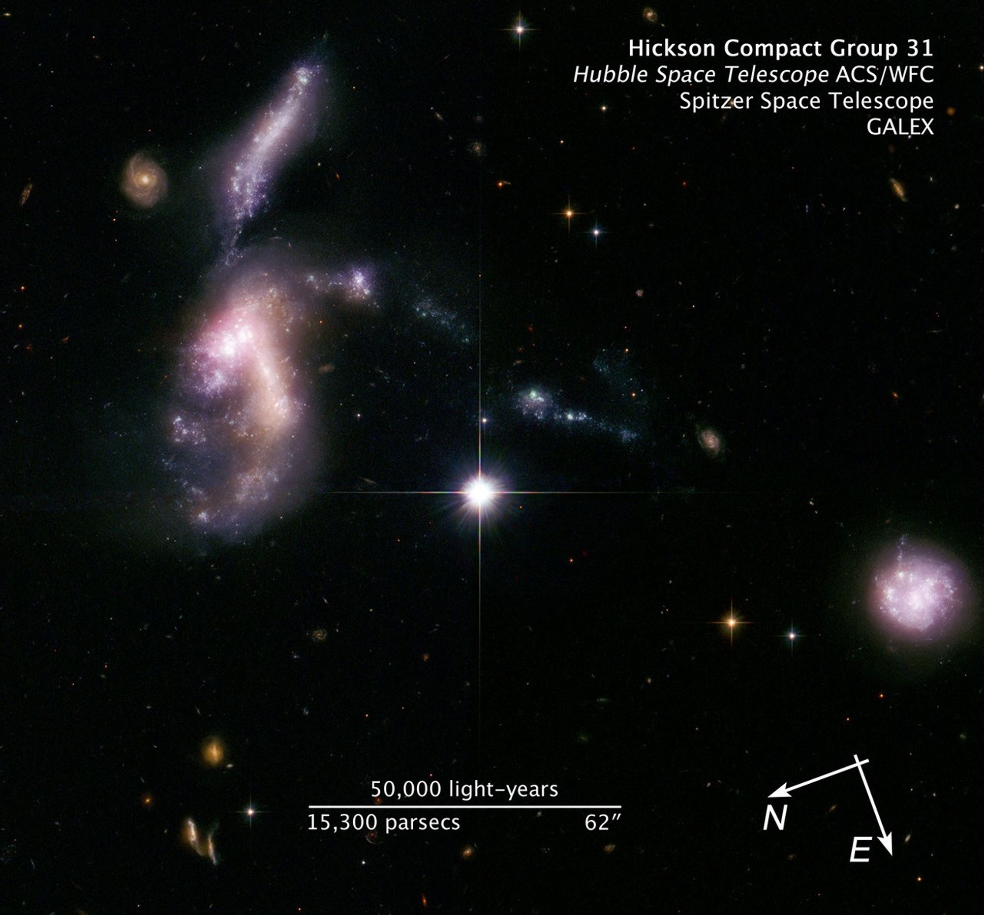 Compass and Scale Image for HCG 31