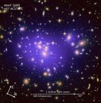 Compass and Scale Image of Galaxy cluster Abell 1689