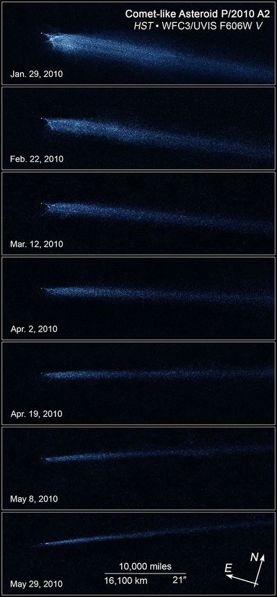 Hubble Images Reveal Aftermath of Asteroid Collision
