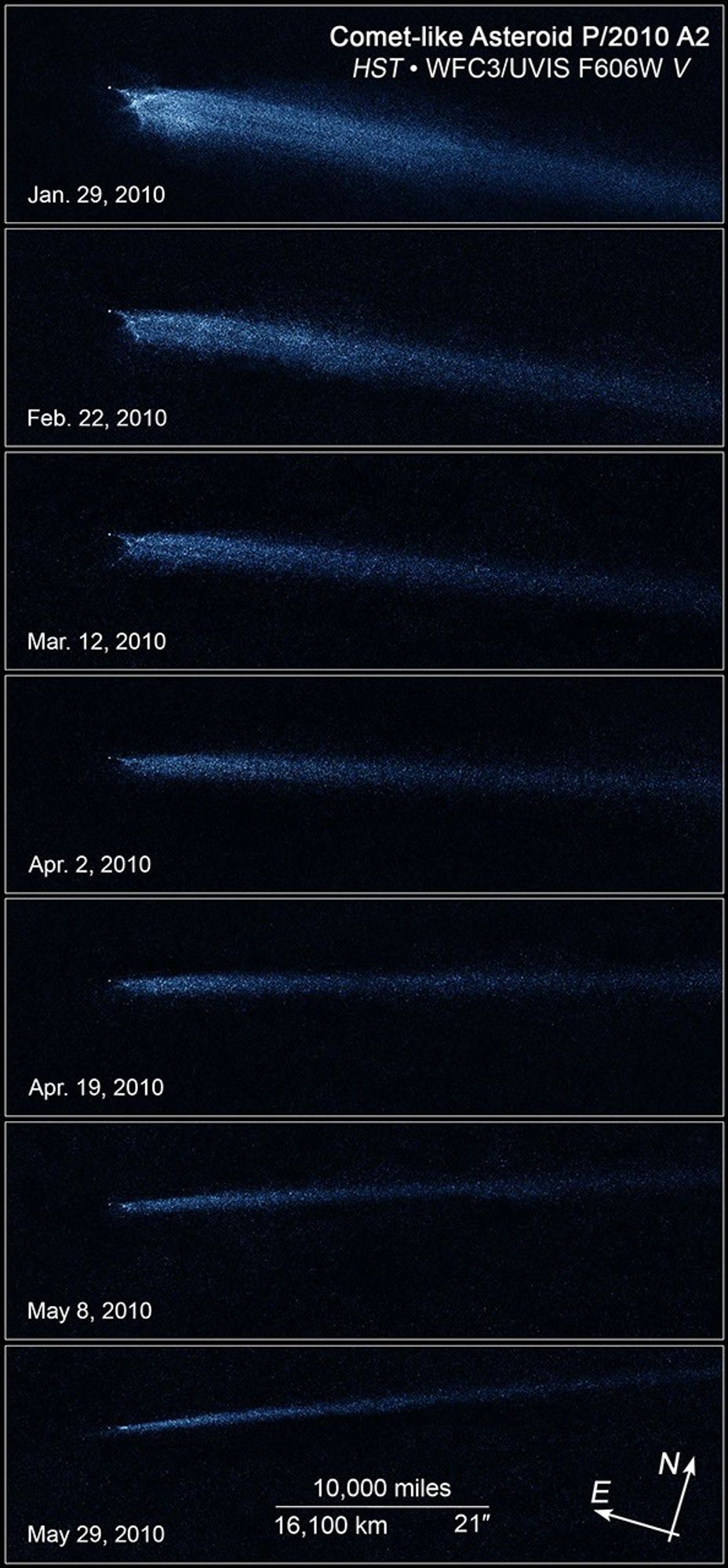 Hubble Images Reveal Aftermath of Asteroid Collision