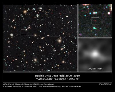 Hubble Ultra Deep Field 2009-2010 and UDFj-39546284