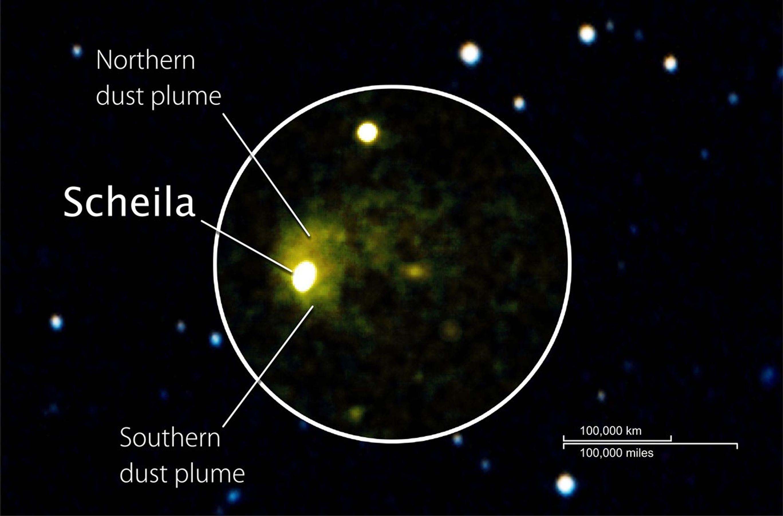 Swift Image of Asteroid (596) Scheila