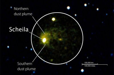 Swift Image of Asteroid (596) Scheila