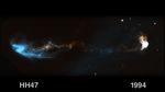 Time-lapse of HH 47 Jet (Annotated)