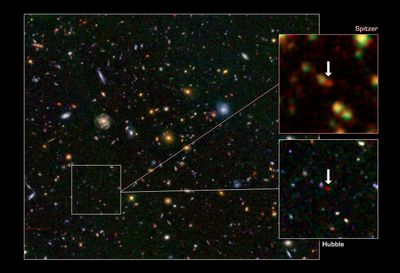 Distant Galaxy Bursts with Stars