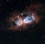 Hubble/Subaru Composite Image of Star-Forming Region S106